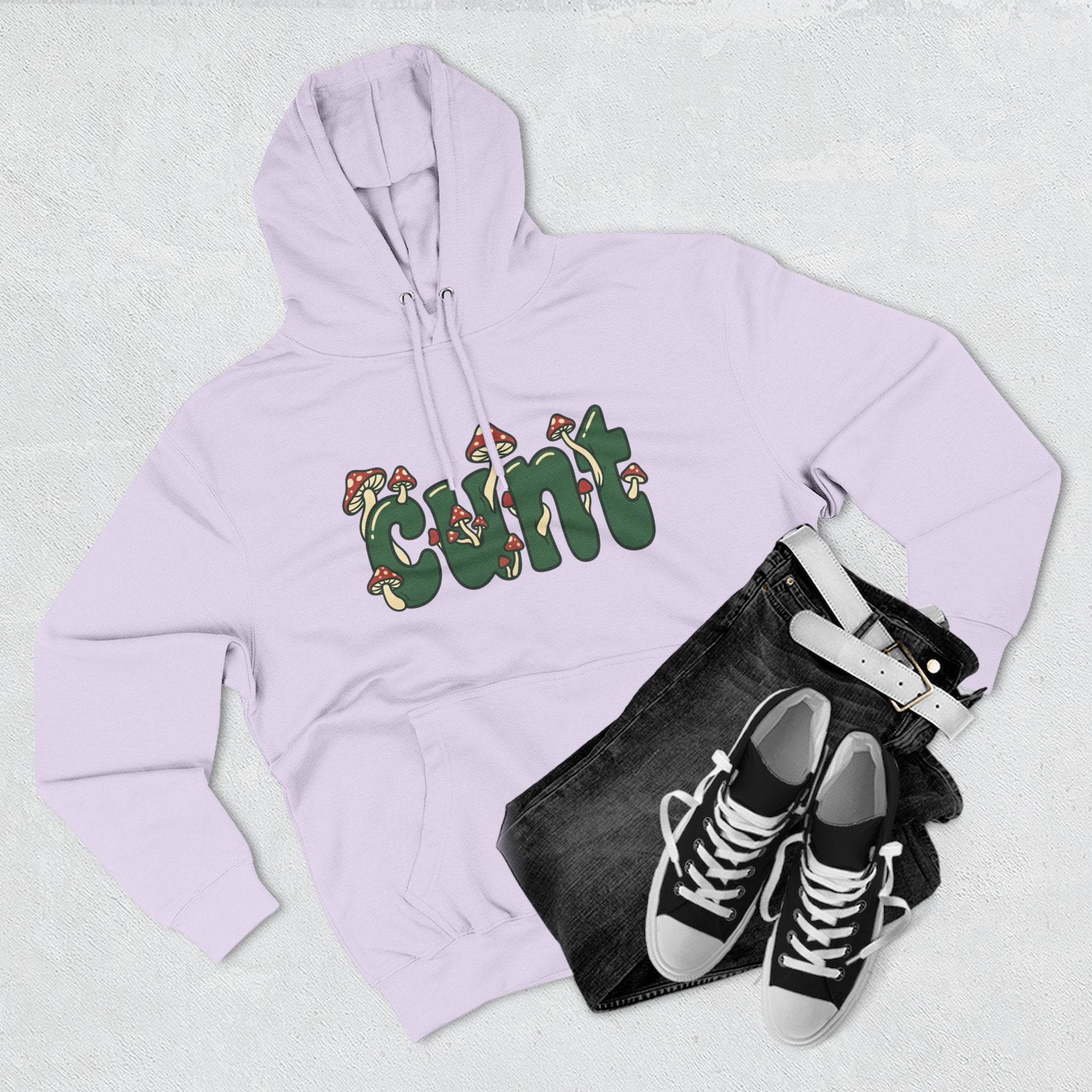 Whimsical Cunt & Mushroom Hoodie