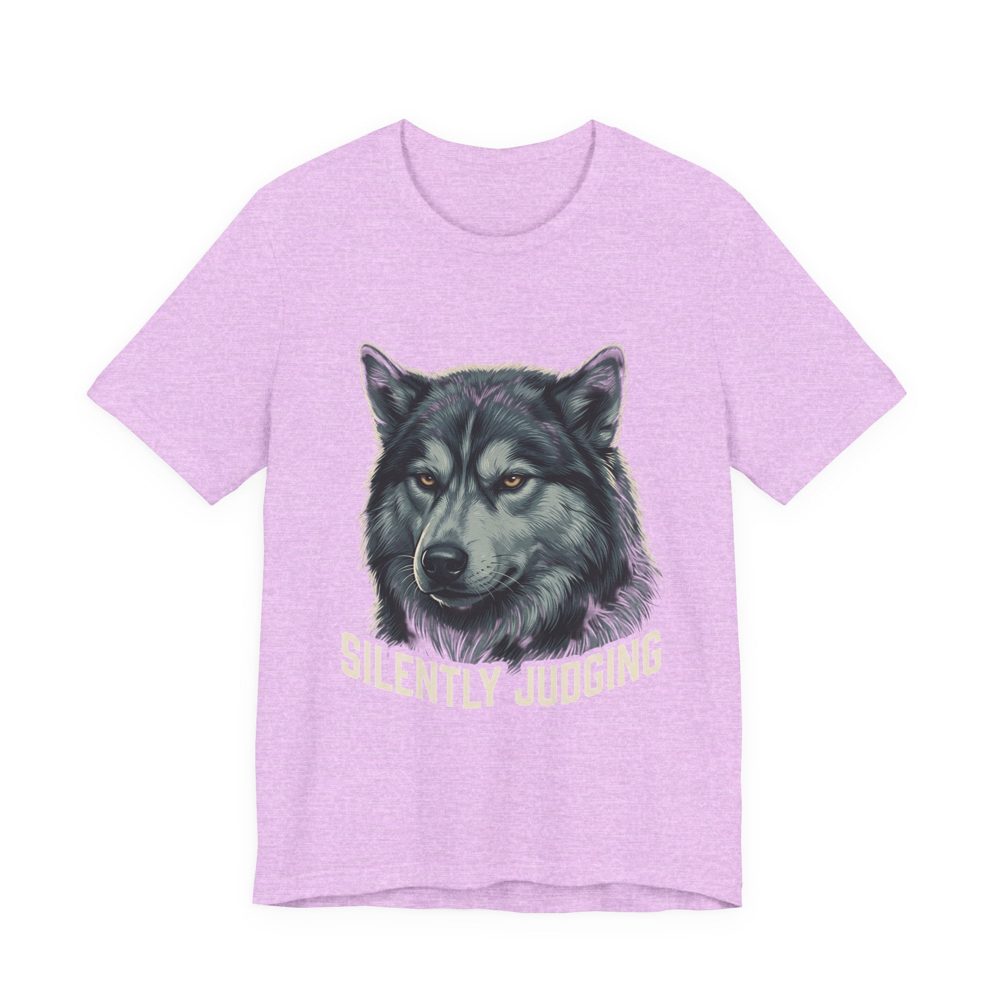 Silently Judging Wolf Graphic Tee – Funny Introvert Aesthetic Unisex Bella Canvas T-Shirt