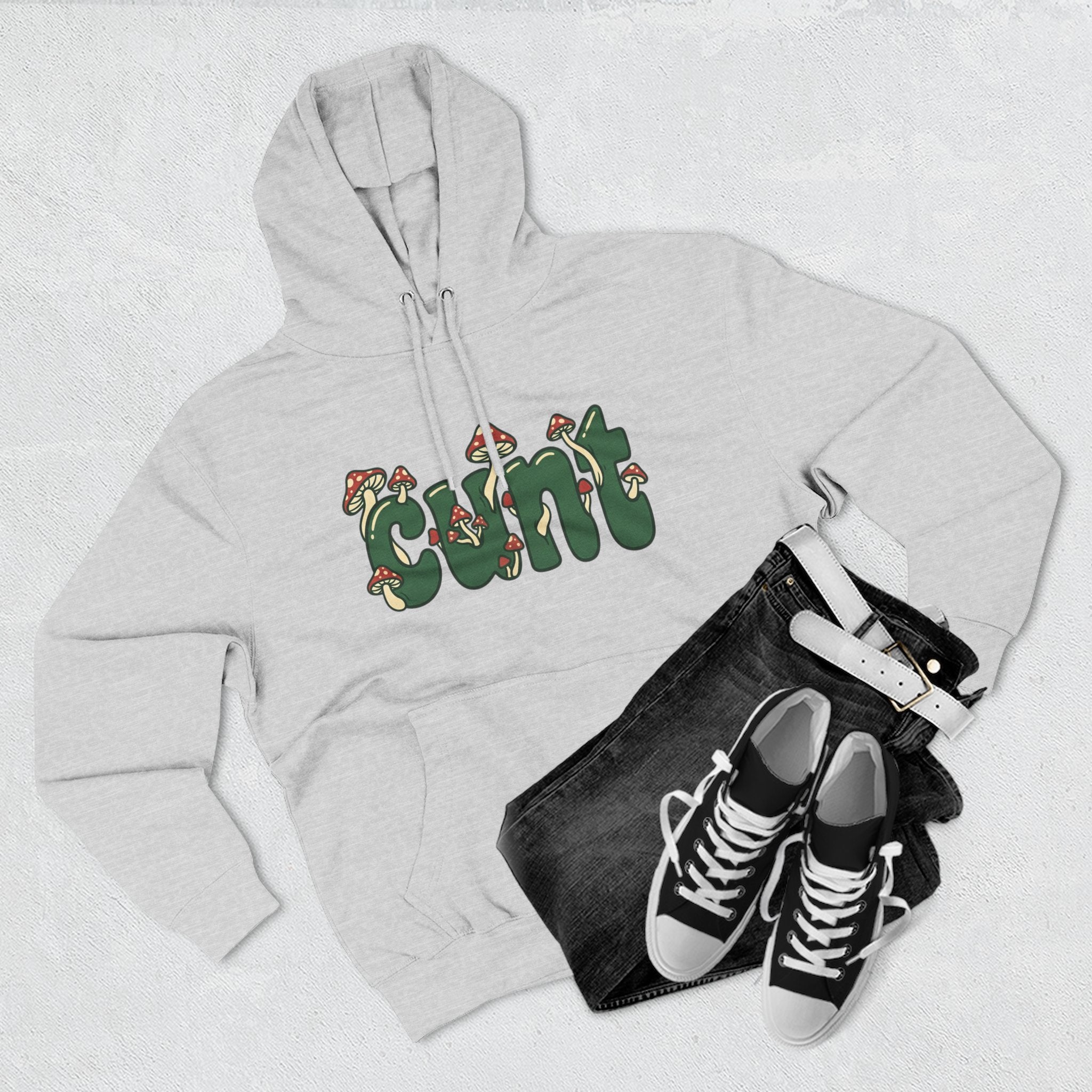 Whimsical Cunt & Mushroom Hoodie